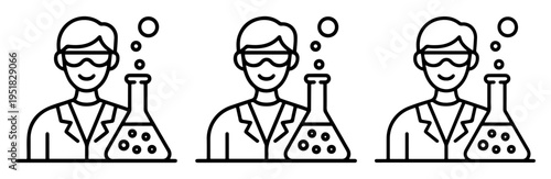 biomedical scientist research icon vector