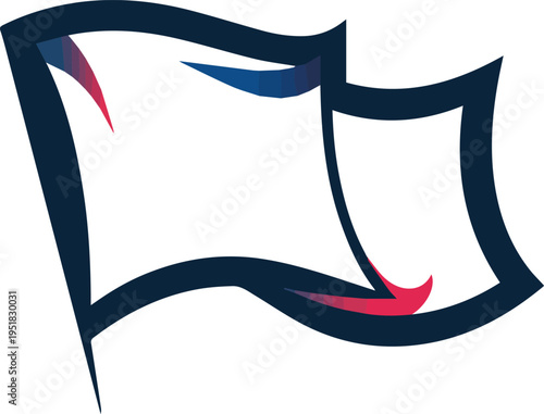 Blue and red ribbon bow isolated on white background blue ribbon