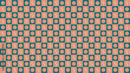 Geometric Pattern with Squares and Ovals vector illustration