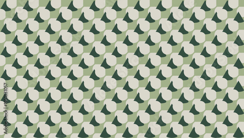 Abstract Green Geometric Pattern Background vector illustration