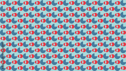Seamless Retro Pattern with Abstract Shapes vector illustration