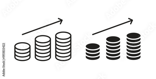 Earning icon in line design. Editable stroke icon.