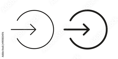 Enter icon in line design. Editable stroke icon.