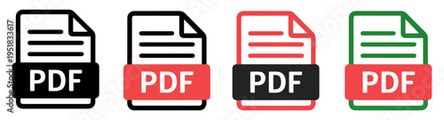 pdf file download document color icons