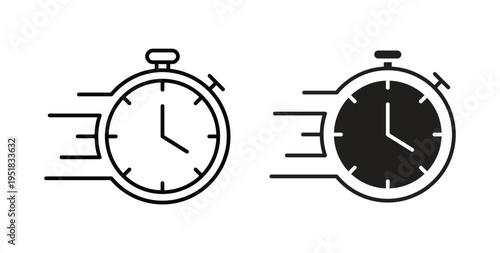 Express icon in line design. Editable stroke icon.