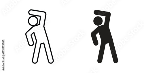 Fitness exercise icon in line design. Editable stroke icon.