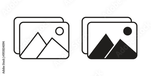 Gallery icon in line design. Editable stroke icon.