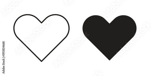 Heart icon in line design. Editable stroke icon.