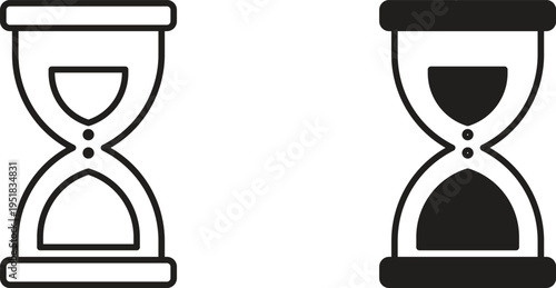 Hourglass end icon in line design. Editable stroke icon.