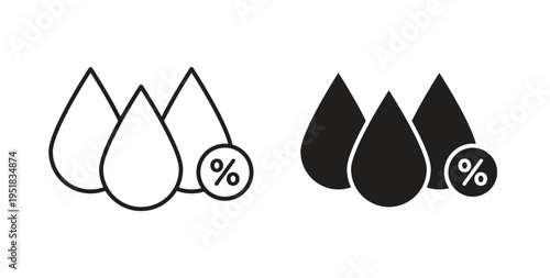 Humidity icon in line design. Editable stroke icon.