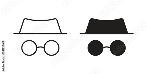 Incognito icon in line design. Editable stroke icon.