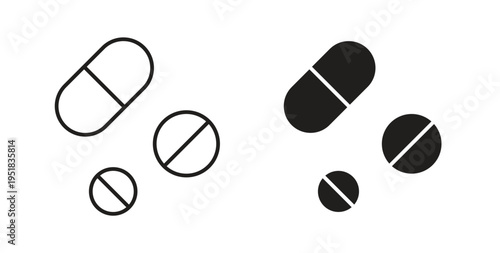 Medicine icon in line design. Editable stroke icon.