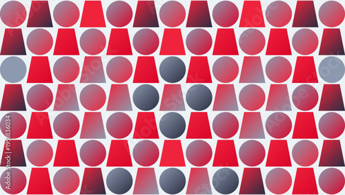 Red and Gray Abstract Geometric Pattern vector illustration