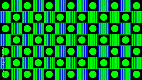 Abstract Pattern of Circles and Squares vector illustration