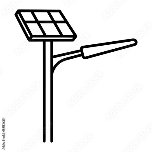 Isometric solar panel icon with mounting bracket on white background