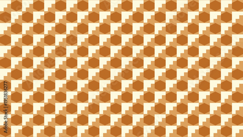 Geometric Brown and Beige Patterned Background vector illustration