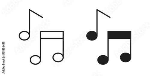 Music icon in line design. Editable stroke icon.