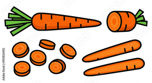 Carrot Collection Flat Design