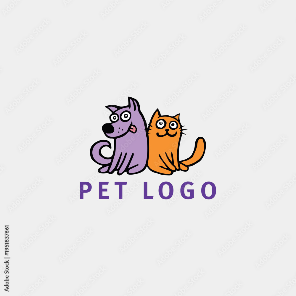 Obraz premium pet paw store logo design vector