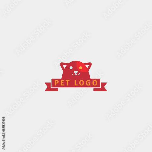 pet paw store logo design vector