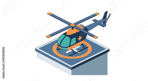 Helicopter on a Landing Pad.