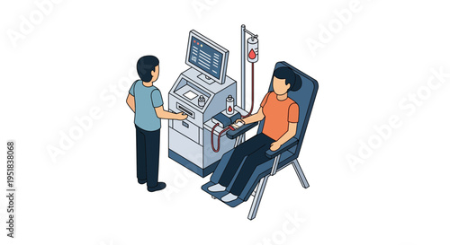 Man sitting on chair getting blood test.