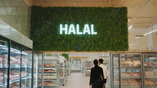 Halal section in a supermarket.