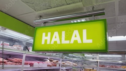 Halal section in a supermarket.