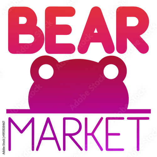 Bear Market logo with gradient colors and a frog illustration
