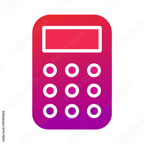 Financial calculator icon design with vibrant gradient colors
