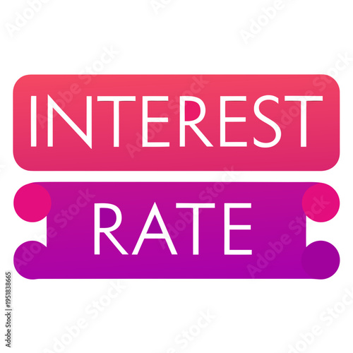Interest Rate Graphic Design with Vibrant Colors for Financial Concepts