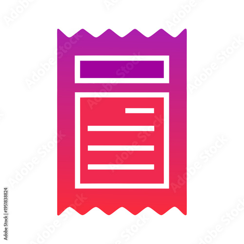 Tax payment receipt graphic design with vibrant colors and modern style