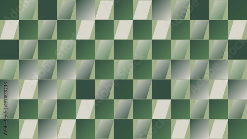 Abstract Green and White Geometric Pattern vector illustration