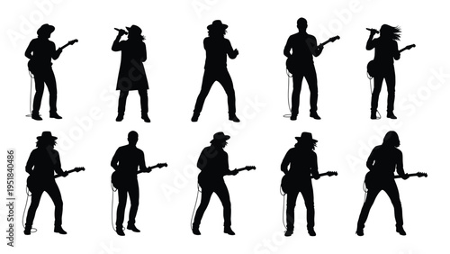 A group of people playing different musical instruments