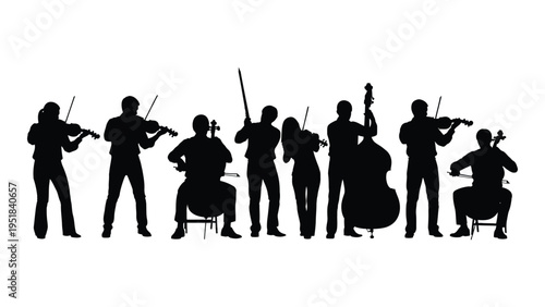A group of musicians playing different instruments