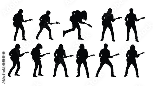 Soldiers in various poses with rifles