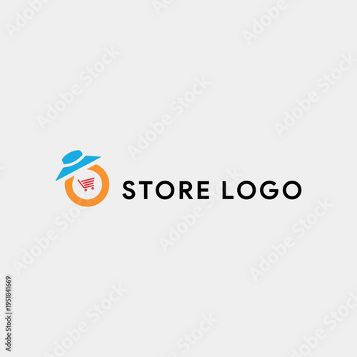 ecommerce online store logo design vector