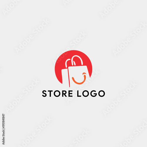 ecommerce online store logo design vector