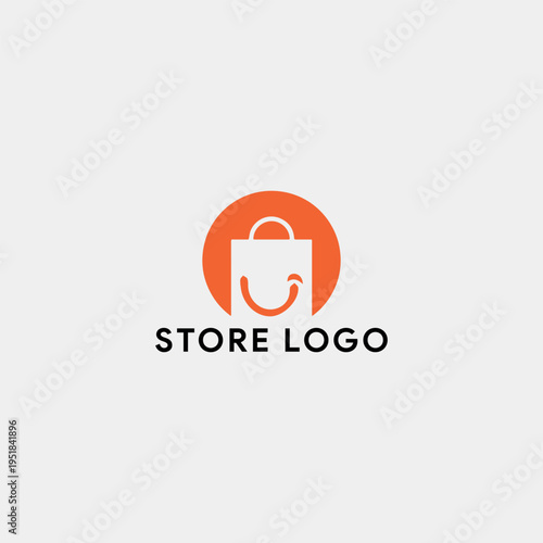 ecommerce online store logo design vector