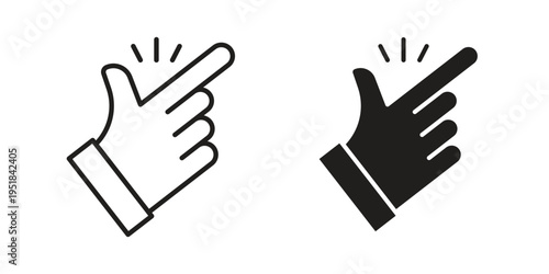 Easy icon set in black outline and fill. Editable icons