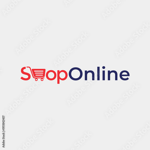 ecommerce online store logo design vector