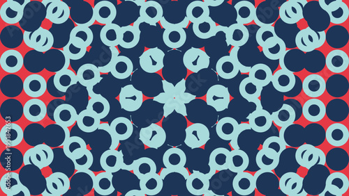 Retro Geometric Circular Pattern Background vector illustration