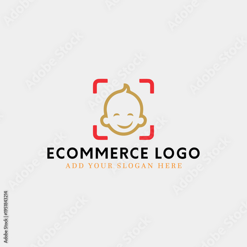 ecommerce online store logo design vector