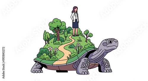 Visionary female executive managing sustainable growth and long-term corporate environmental responsibility