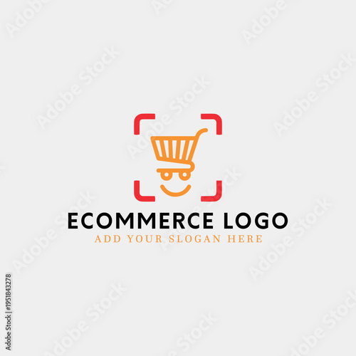 ecommerce online store logo design vector