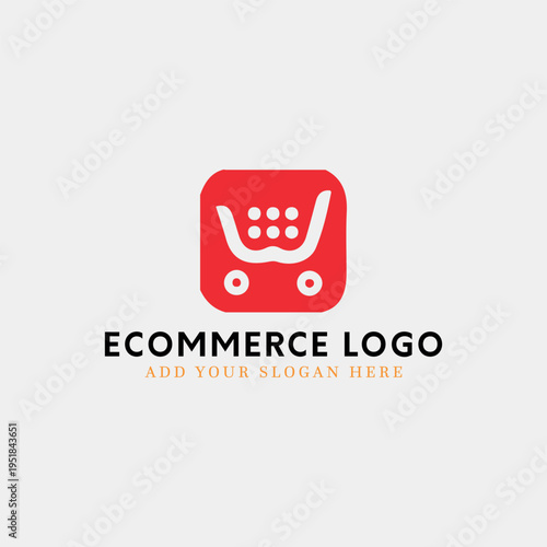 ecommerce online store logo design vector
