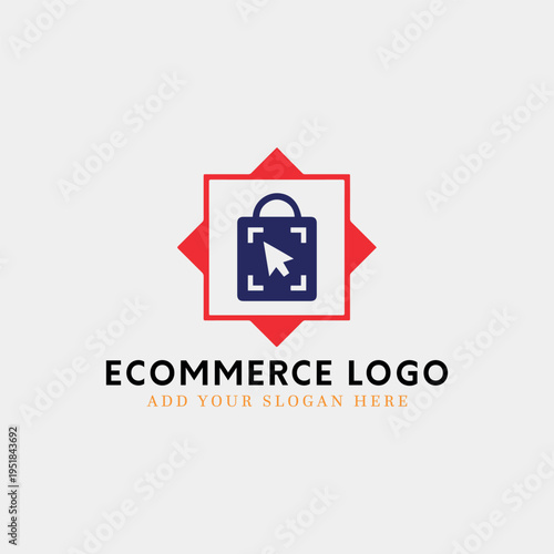 ecommerce online store logo design vector