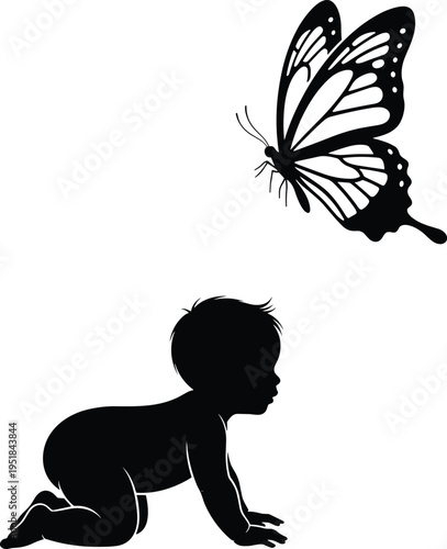 Hiking Silhouette of Couple with Backpacks Walking Past Bare Tree, Outdoor Adventure Trekking Scene, Nature Trail Exploration for Commercial Design. (20 words)