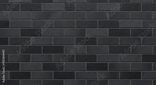 A black brick wall with gray mortar