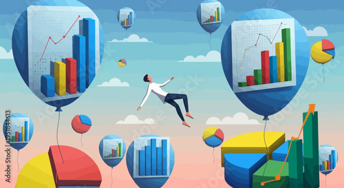 Strategic professional navigating market volatility and the data bubble in a high-growth corporate landscape